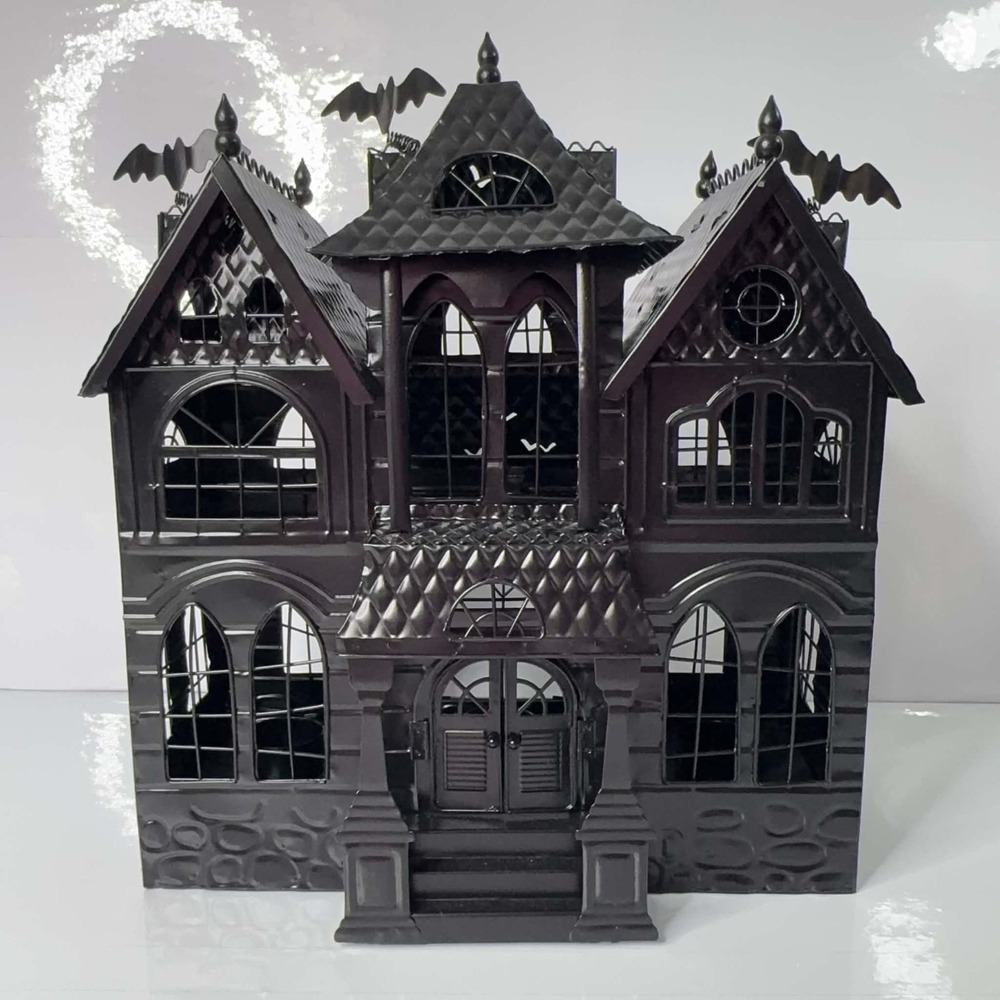 Yankee Candle 2012 Haunted Mansion Metal Tea Light Holder 1201226 Halloween Bats